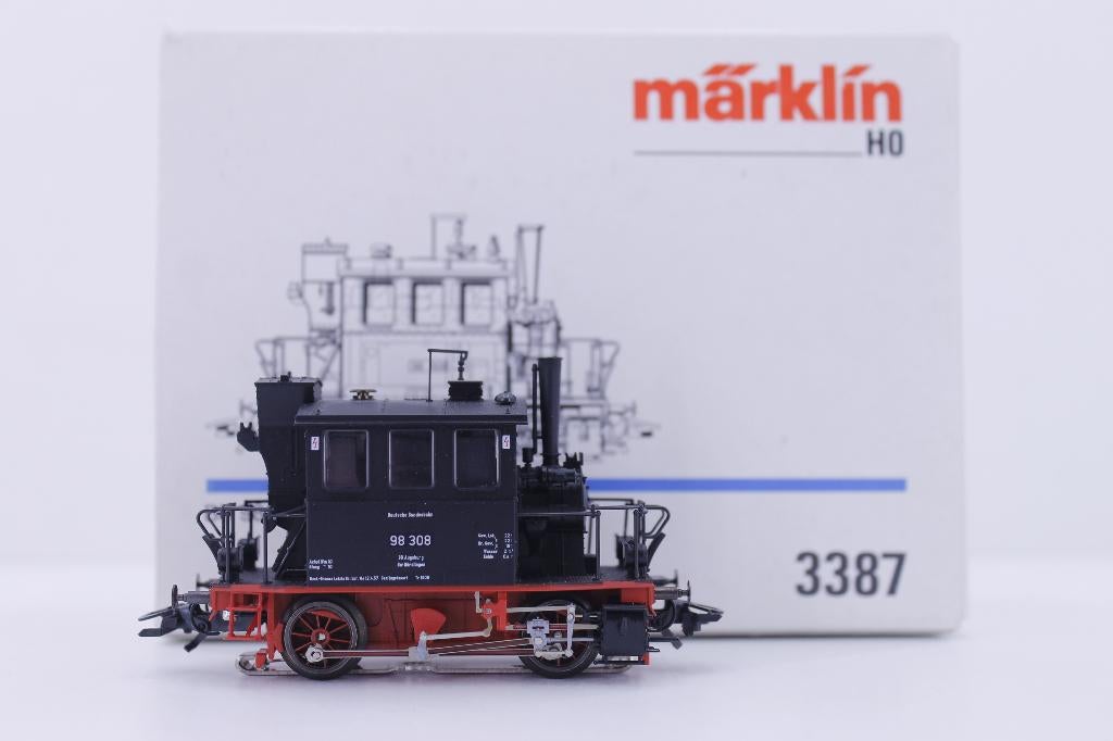 Marklin 3387 HO Stoomlocomotief BR 98 Glaskast, Hobby en Vrije tijd, Modeltreinen | H0, Wisselstroom, Locomotief, Ophalen of Verzenden