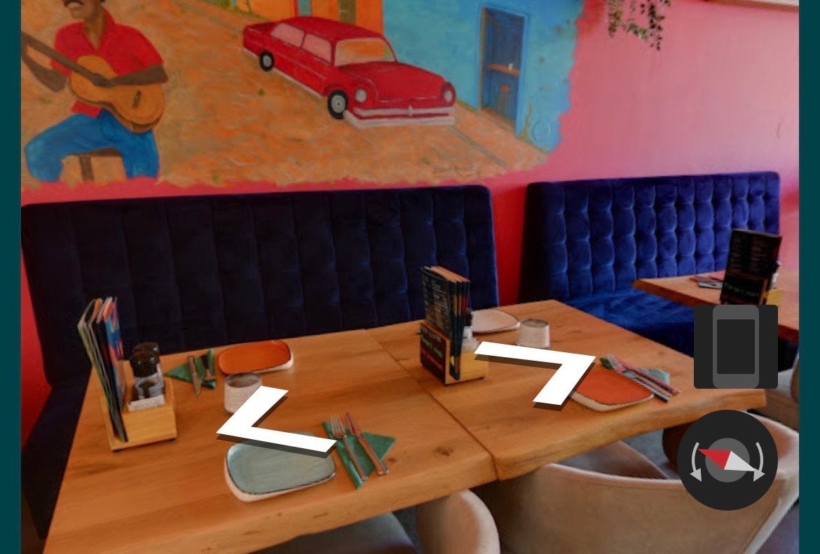 Blauwe eetbank Horeca - 1.80m breed, fluwelen stof, Ophalen, Gebruikt