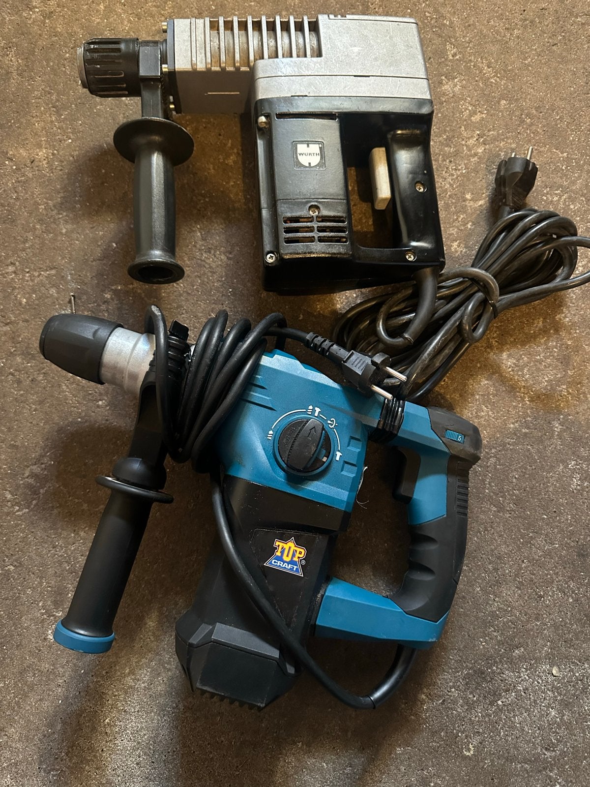 Wurth en Top Craft Boorhamers - Set van 2, Boor- en/of Breekhamer, Ophalen of Verzenden, Klopboormechanisme, Gebruikt