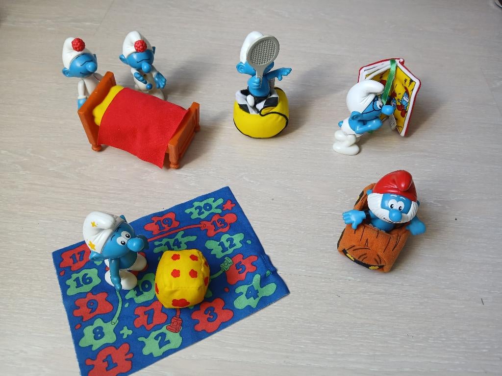 5x Smurfen Happy Meal Mc Donalds 2002 (ALS NIEUW), Ophalen of Verzenden, Zo goed als nieuw, Verschillende Smurfen, Poppetje, Figuurtje of Knuffel