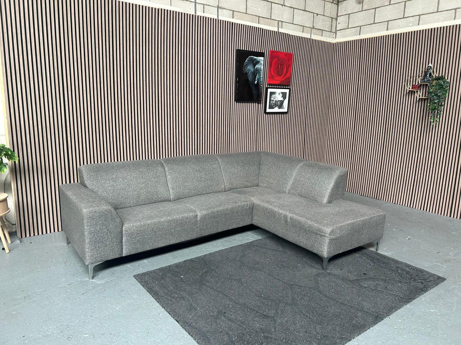 GRATIS LEVERING GRIJZE HOEKBANK 278X205 GEREINIGD, 250 tot 300 cm, Grijs hoekbank, Hoekbank, Ophalen of Verzenden