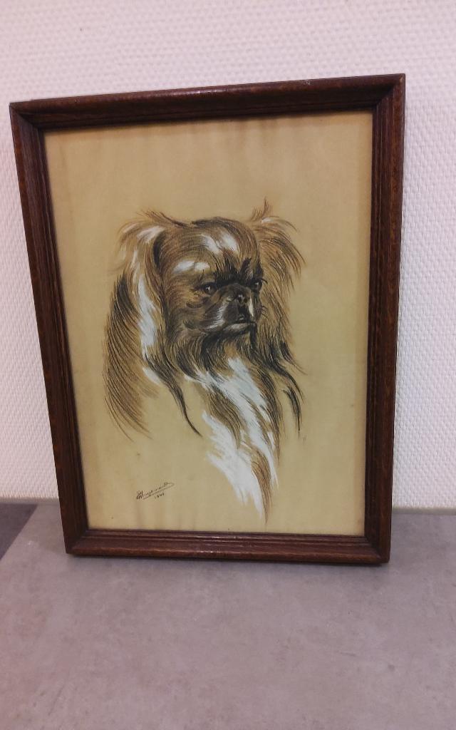 Gesigneerd en gedateerd in lijst met glas:40x32cm, Ophalen