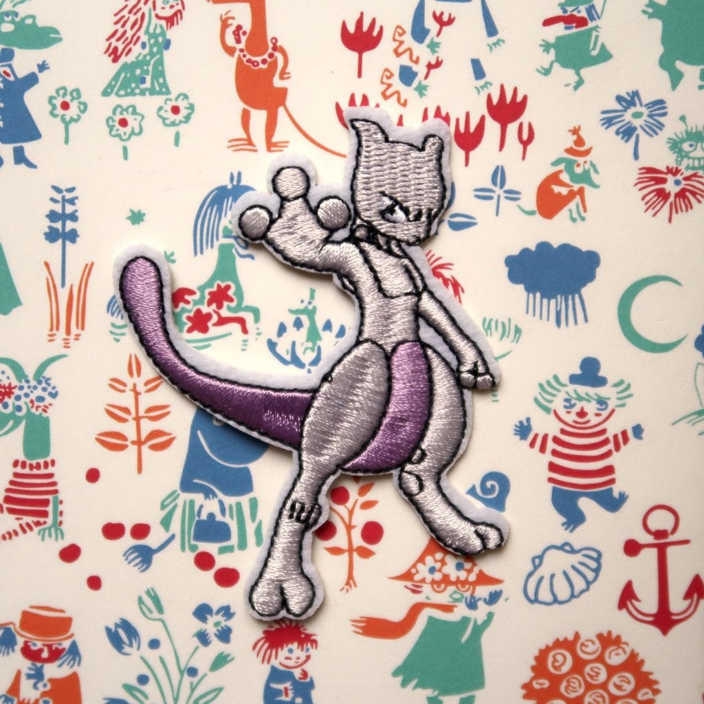Pokemon Mewtwo opstrijk plaatje patch badge applicatie, Verzenden, Nieuw, Overige applicaties