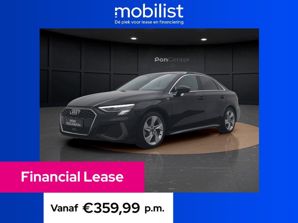 Audi A3 Limousine 30 TFSI S edition (bj 2023, automaat), Gebruikt, 680 kg, Zwart, Origineel Nederlands