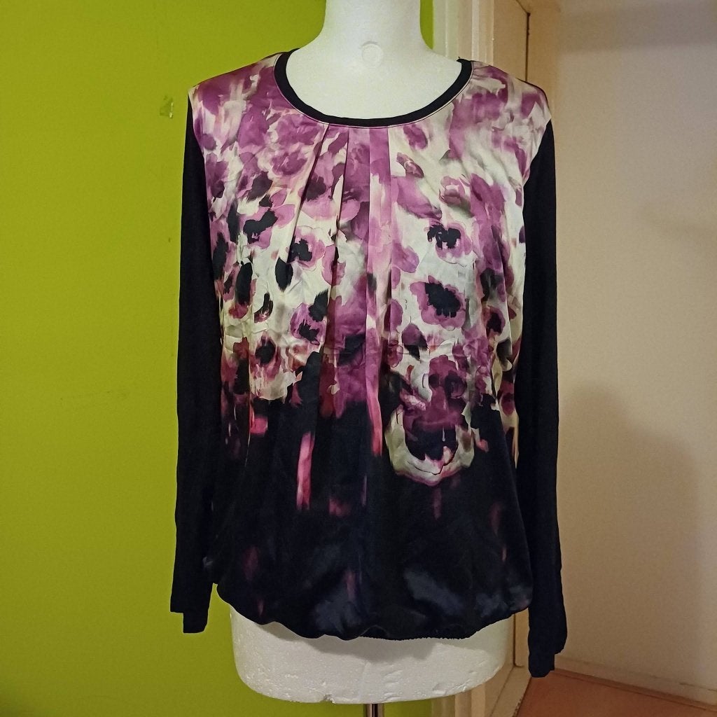 Mooie zwart/roze top van Frank Walder maat L (40), Zwart, Maat 42/44 (L), Ophalen of Verzenden, Zo goed als nieuw