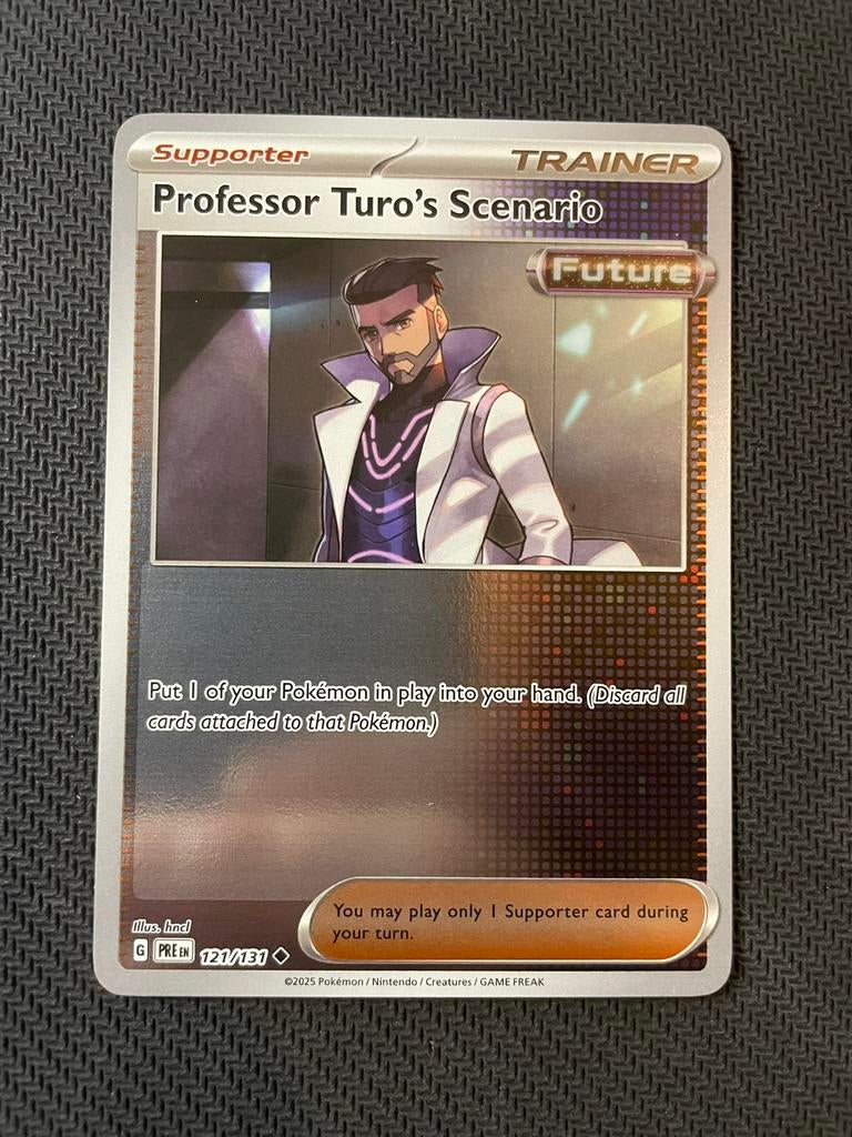 Professor Turo’s Scenario Reverse Holo Prismatic Evolutions, Ophalen of Verzenden, Zo goed als nieuw