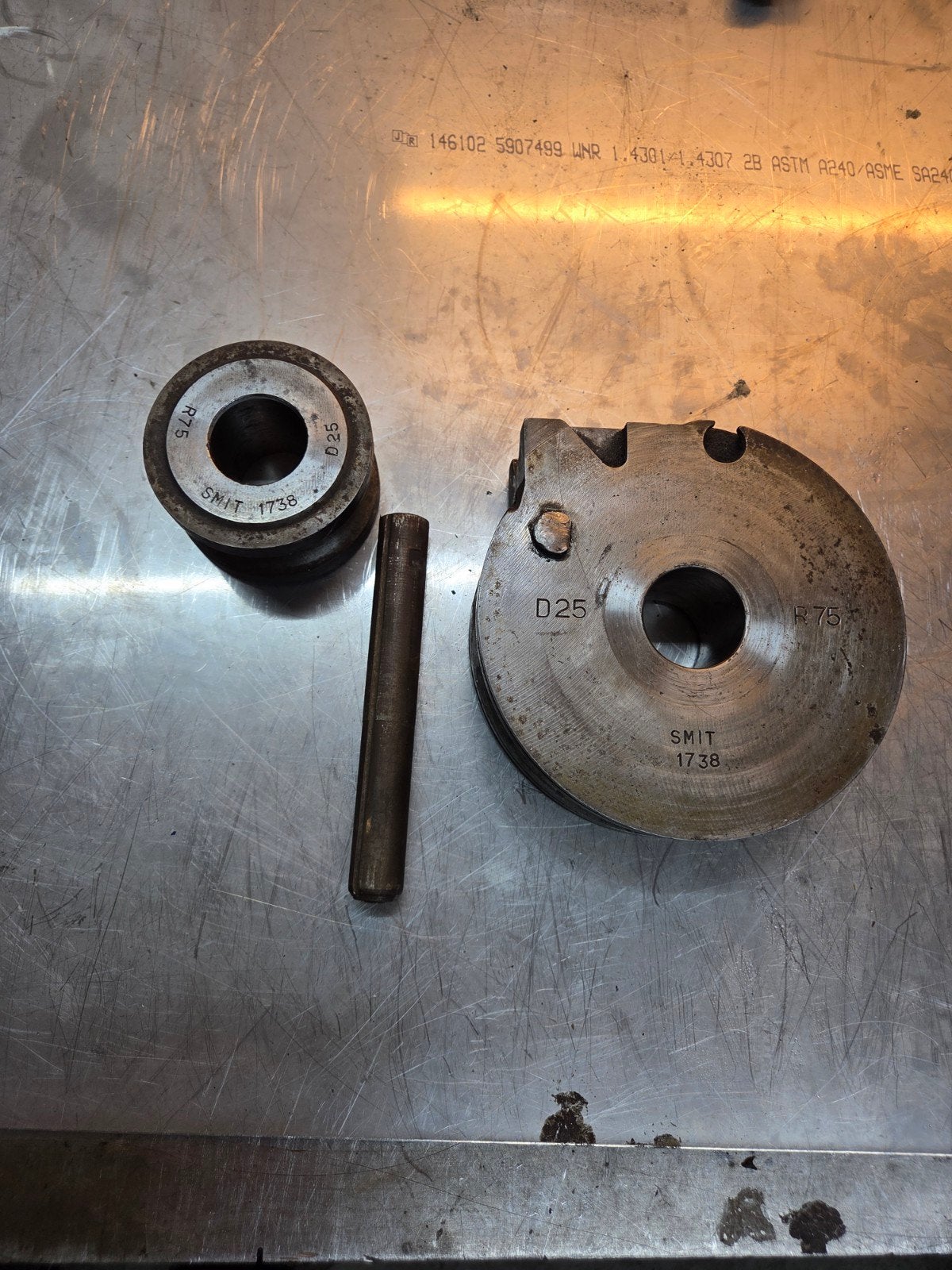 25 mm buigset voor doorbuigen machine, Ophalen of Verzenden, Gebruikt