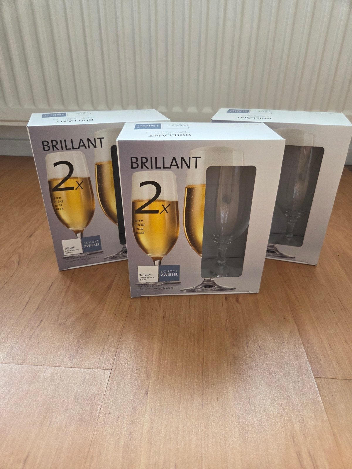 Brillant Schott Zwiesel bierglazen - 14 stuks nieuw in doos, Ophalen of Verzenden, Nieuw, Glas, Overige merken