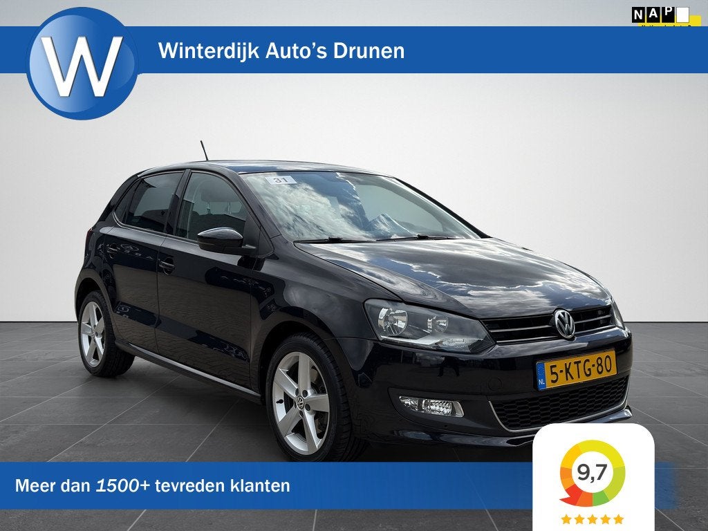 Volkswagen Polo 1.2 TSI Highline DSG|Clima|Cruise|Trekhaak, Auto's, Euro 5, 4 cilinders, 1036 kg, Zwart
