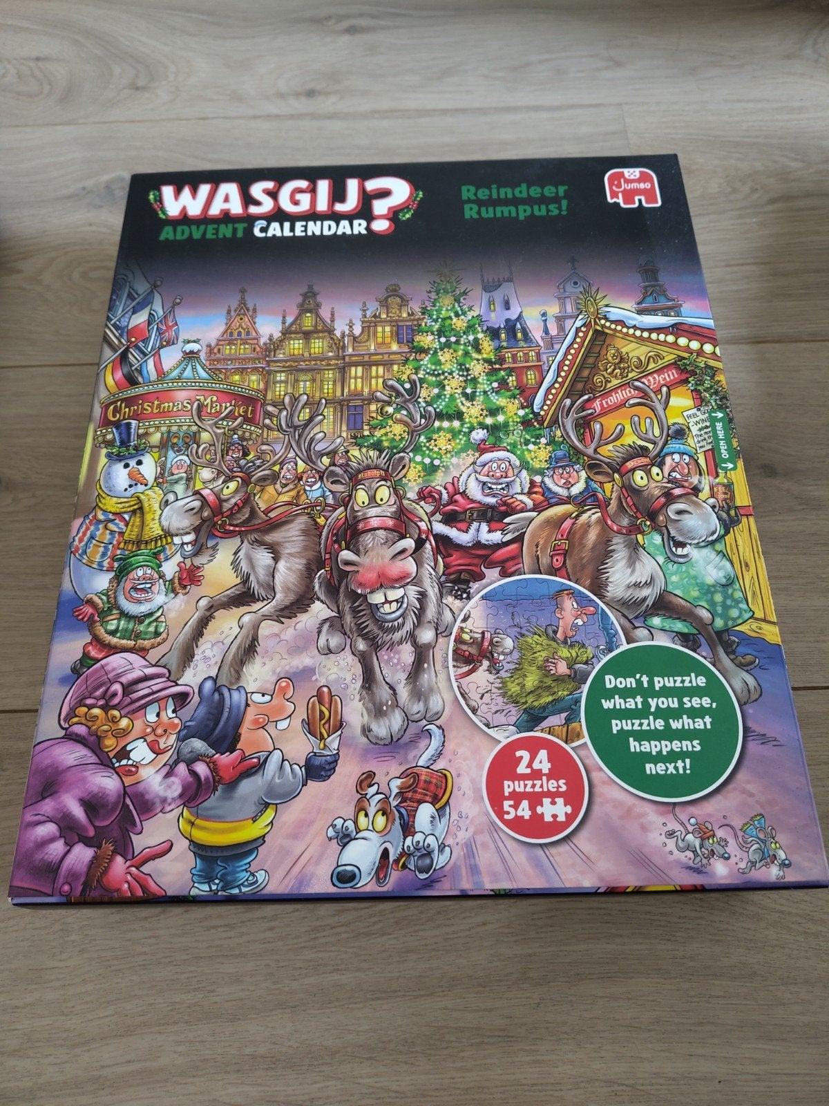 Wasgij? Rendier Rumoer! Adventskalender - 24 Puzzels, Ophalen of Verzenden, Minder dan 500 stukjes, Gebruikt, Legpuzzel