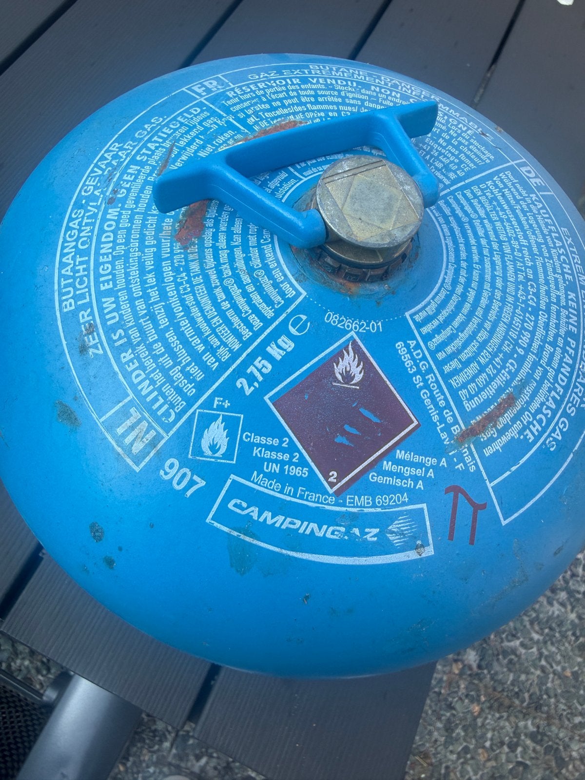 Campingaz gasfles model 907 en/of 904, Ophalen, Gebruikt