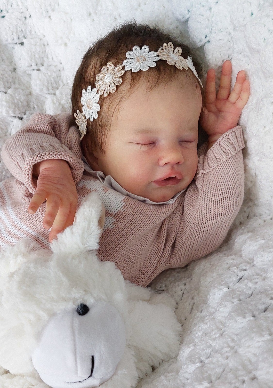 prachtige reborn baby Kelly Dudley, Verzamelen, Ophalen of Verzenden, Zo goed als nieuw, Babypop, Levensecht of Reborn