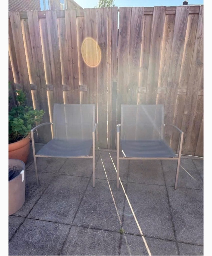 Tuinstoelen 4x, Ophalen, Gebruikt, Metaal