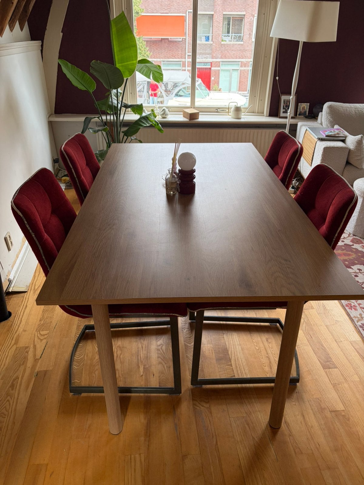 Eettafel 90x160cm, Huis en Inrichting, Tafels | Eettafels, Ophalen, 50 tot 100 cm, Zo goed als nieuw, 150 tot 200 cm