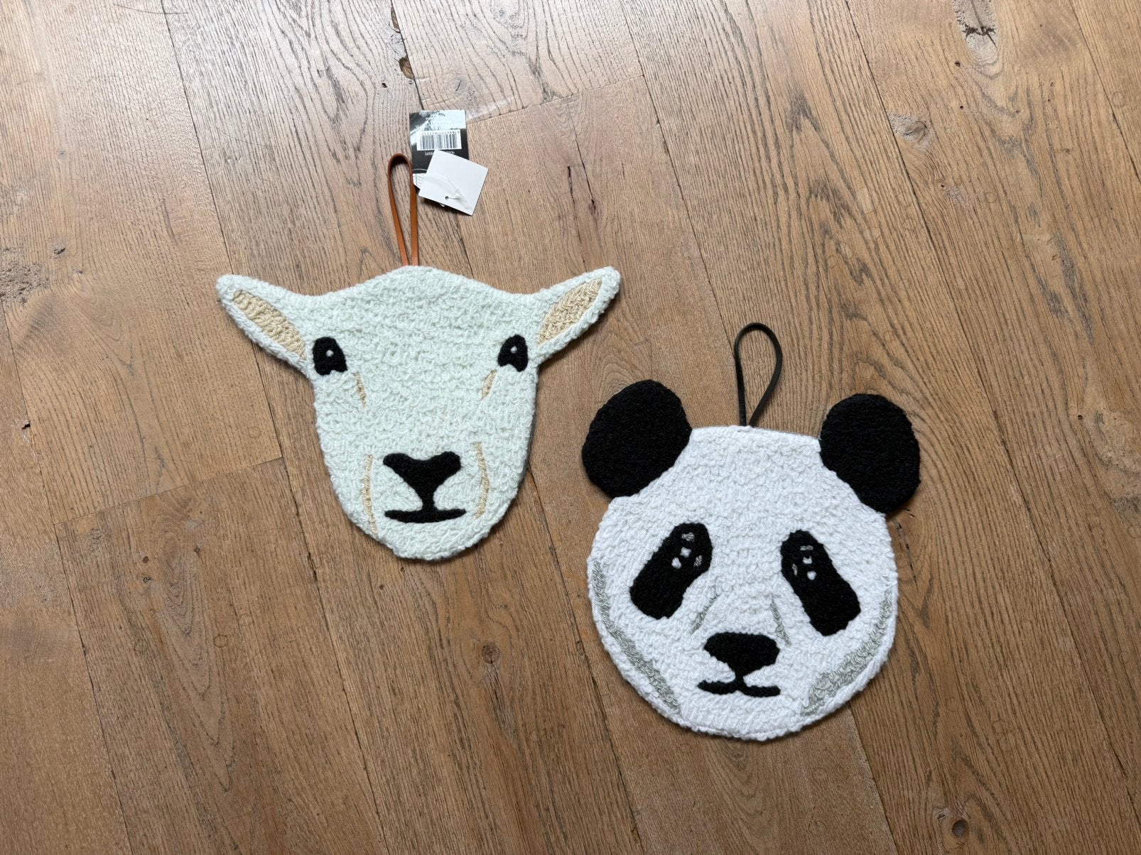 Decoratie schaap, pandabeer kasthanger kinderkamer babykamer, Ophalen of Verzenden, Nieuw, Overige merken, Wanddecoratie