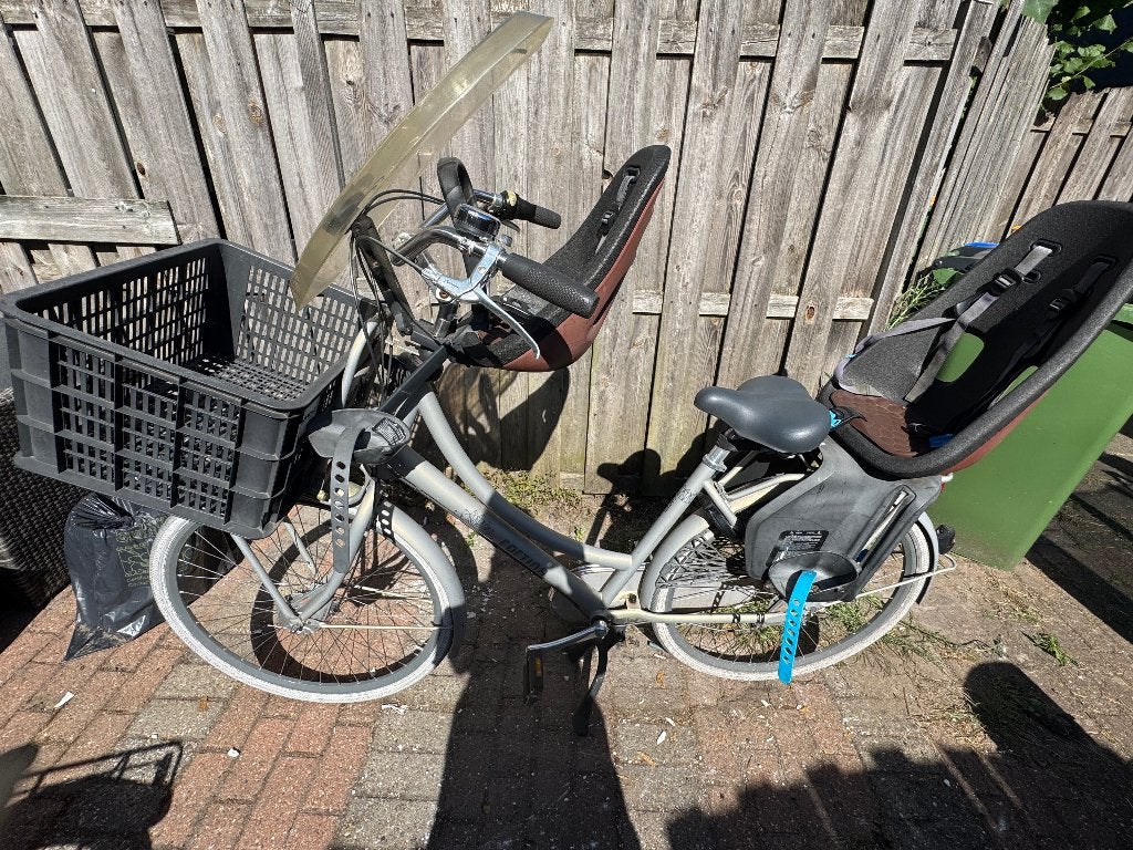 Cortina mama fiets, Fietsen en Brommers, Fietsen | Dames | Moederfietsen, 2 zitjes, Mandje, Zo goed als nieuw, Ophalen