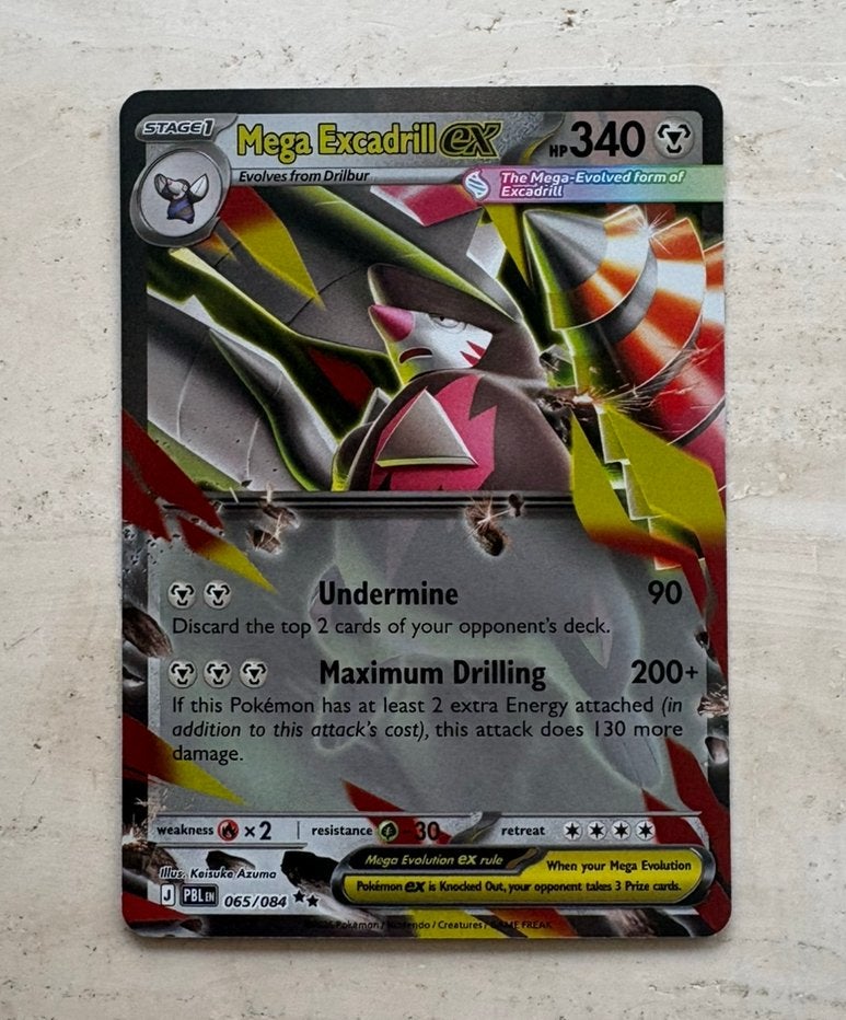 Mega Excadrill ex - 065/084 - Pitch Black - Pokémon, Ophalen of Verzenden, Zo goed als nieuw