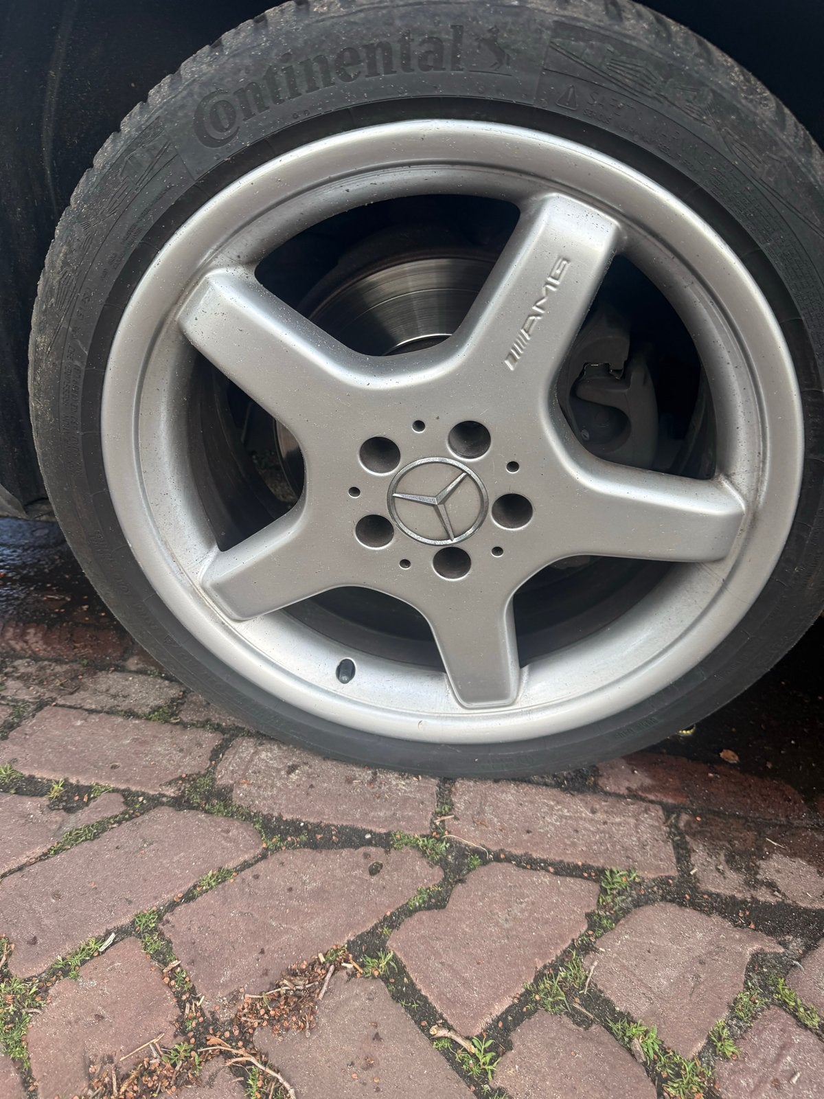 AMG velgen 18inch breedset met Continental banden, Ophalen, Gebruikt, Banden en Velgen, 17 inch