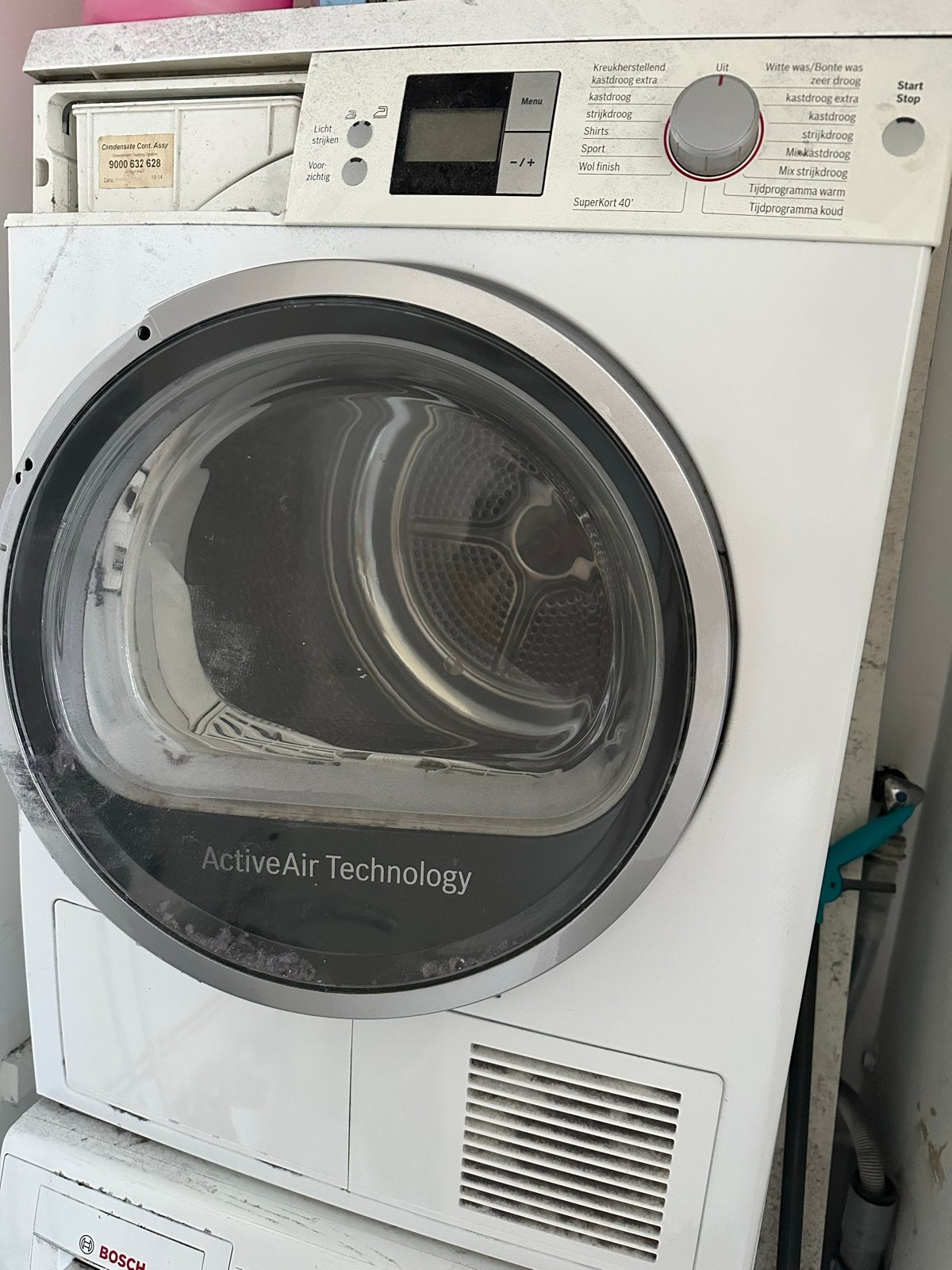 ***Bosch Ecologixx 7 Condensdroger ActiveAir defect deur **, Ophalen, 6 tot 8 kg, Gebruikt, Voorlader