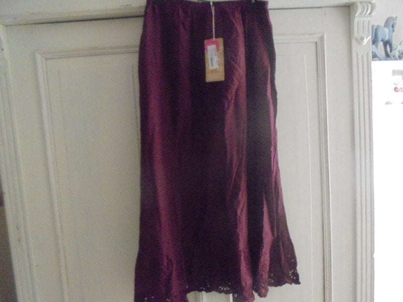 Lange bordeauxrode rok Gudrun Sjoden, Overige kleuren, Maat 42/44 (L), Nieuw, Ophalen of Verzenden