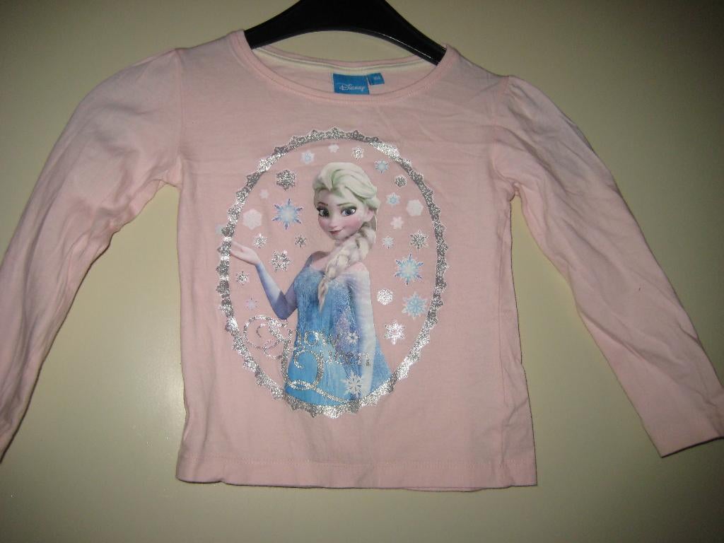 Roze shirt, 104, Disney Snow Queen, Ophalen of Verzenden, Zo goed als nieuw, Meisje, Shirt of Longsleeve