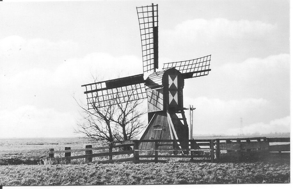 Ansichtkaart WIRDUM bij Brédijk 28 - Molen (dec. 1974), Ophalen of Verzenden, 1960 tot 1980, Ongelopen, Friesland