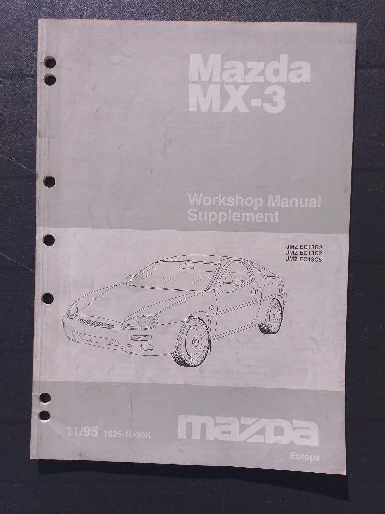 Mazda MX3 1995 dealer werkplaatsboek Injectie benzinetoevoer, Boeken, Verzenden, Gelezen, Mazda