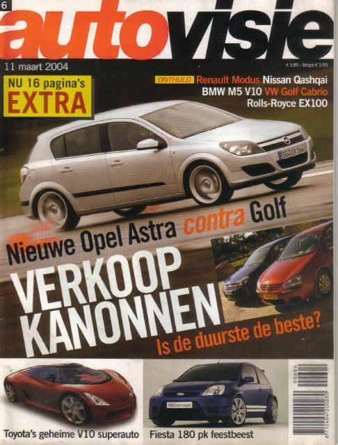 Autovisie 6 2004 : Audi A6 - Opel Astra - VW Golf - Lotus, Ophalen of Verzenden, Gelezen, Algemeen
