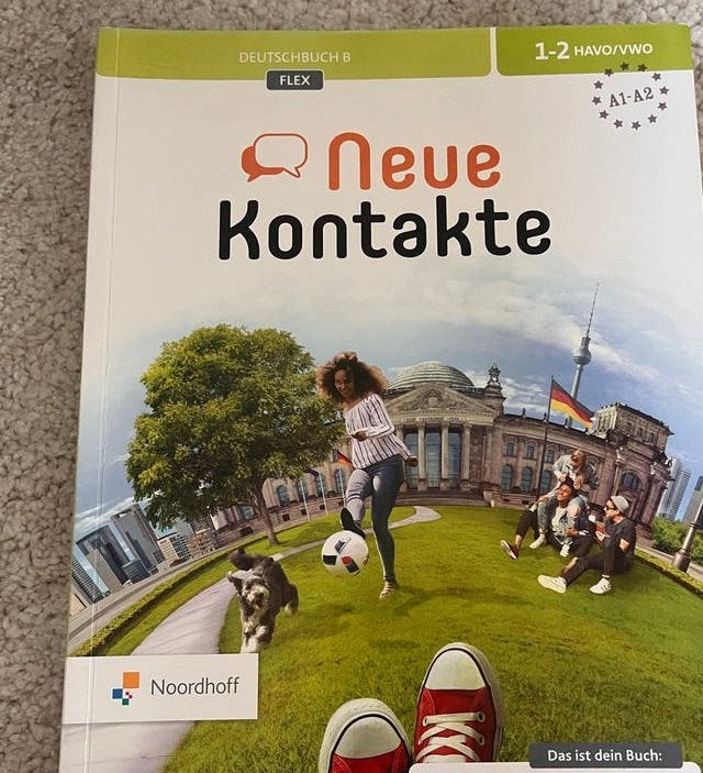 Nieuwe Kontakte Deutschbuch B Flex 1-2 Havo/Vwo Noordhoff, Ophalen of Verzenden, Zo goed als nieuw, HAVO, Duits