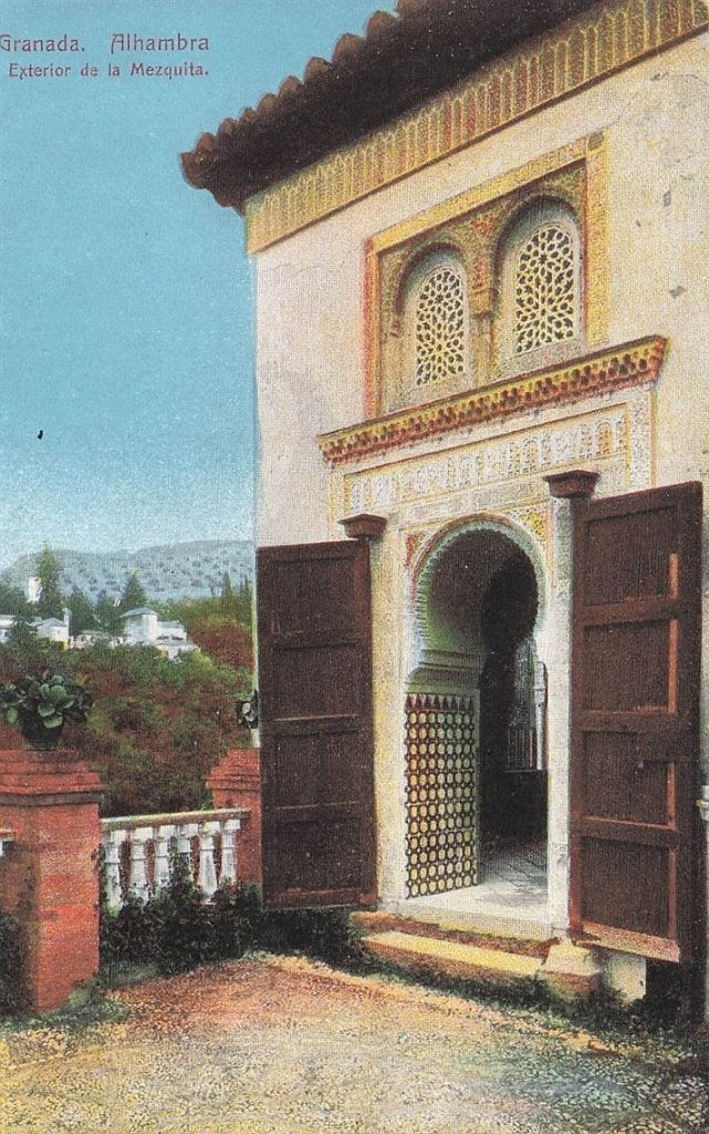 703-293-029 Granada Alhambra Exterior De La Mezquita, Verzenden, Voor 1920, Spanje
