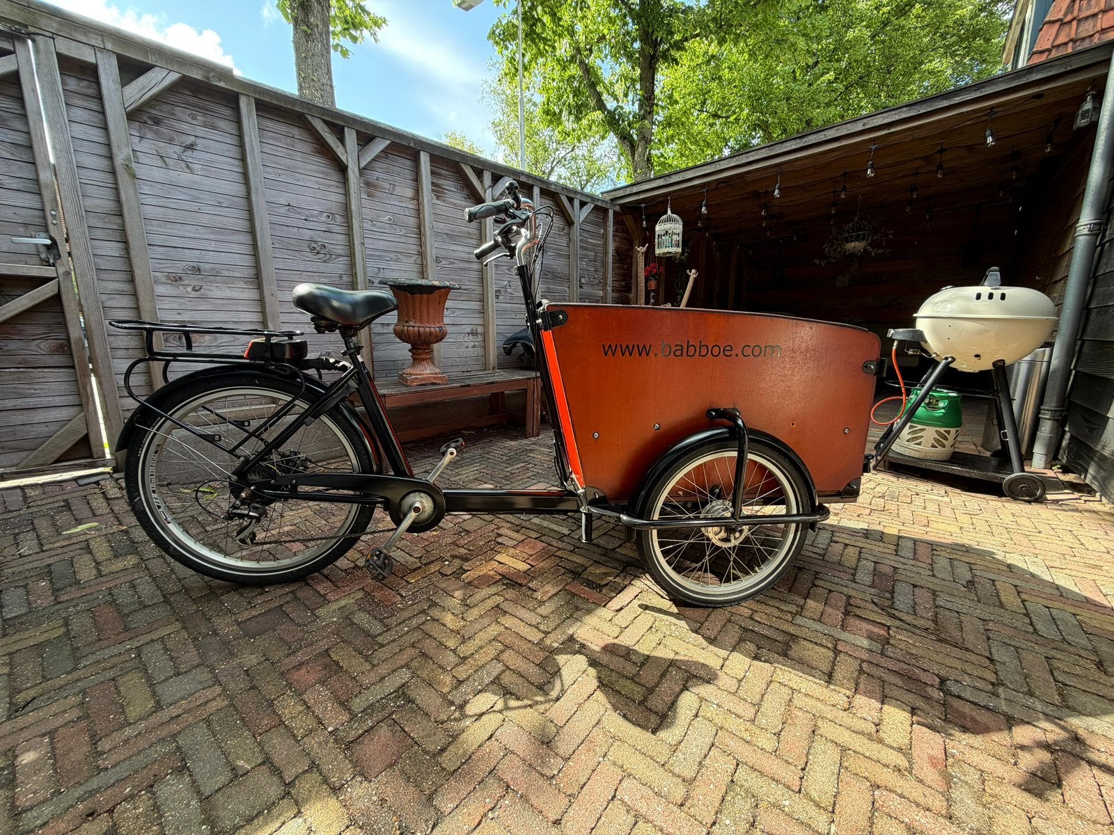 Babboe Big-E Bakfiets, Ophalen, Gebruikt, 4 kinderen of meer