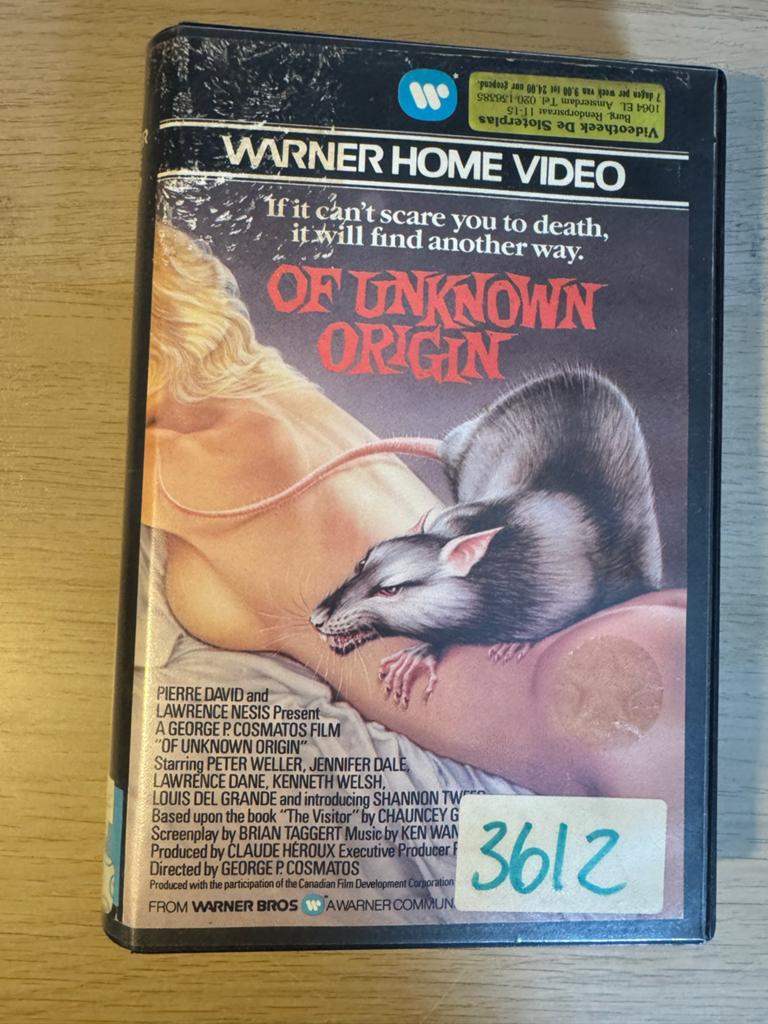 Of Unknown Origin Betamax - Horrorfilm ex rental, Vanaf 16 jaar, Verzenden, Gebruikt, Horror