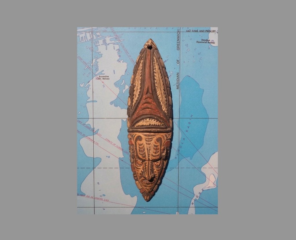 Amulet masker Tambanum Papua Nieuw-Guinea (170711-05), Ophalen of Verzenden