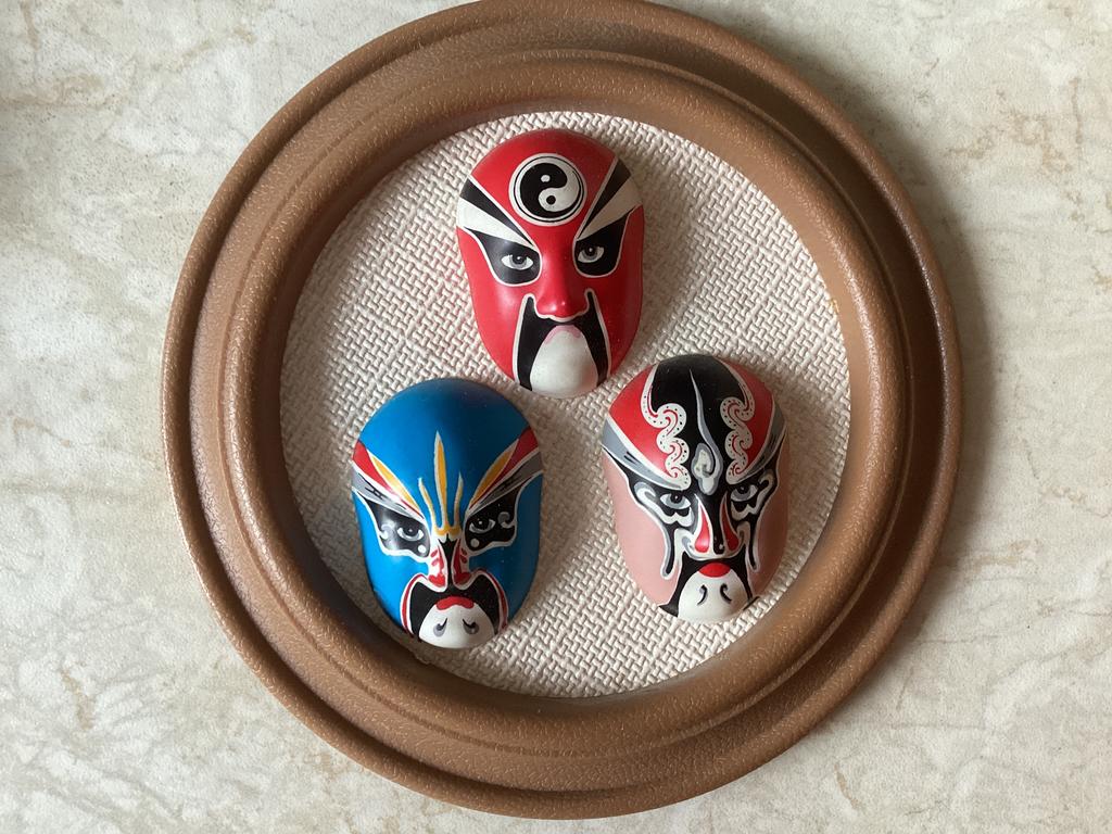 Chinese Opera Make-up Maskers diam. 11.5 cm, Ophalen of Verzenden