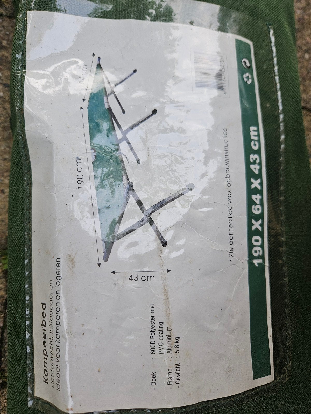 2 maal camping kampeer/veldbed., Ophalen of Verzenden, Zo goed als nieuw