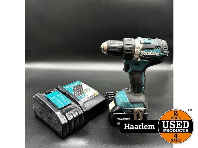 Makita Boormachine DDF484 - Met Lader en Accu 18V 5.0Ah, Makita, Zo goed als nieuw, Support@makita.com, Makita Corporation, 3-11-8, Sumiyoshi-cho, 
Anjo, Aichi 446-8502
Japan