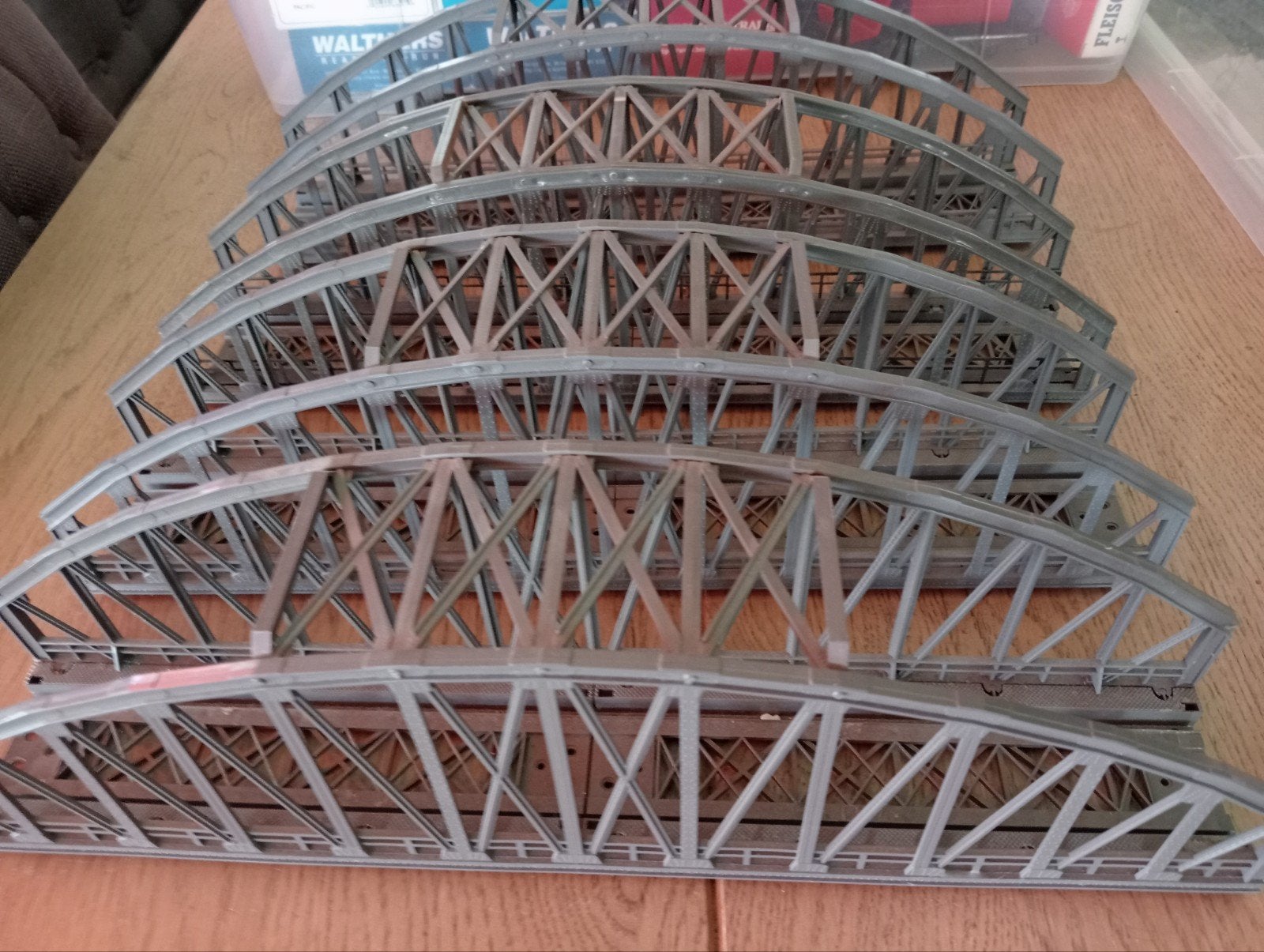 4 Bruggen voor modelspoorbaan, Overige merken, Gebruikt, Gelijkstroom of Wisselstroom, Brug, Tunnel of Gebouw