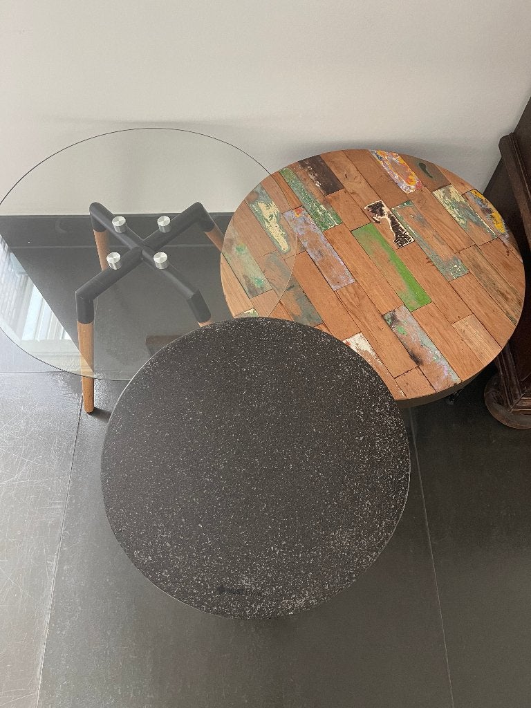 bijzettafeltjes, 45 tot 60 cm, Overige materialen, Gebruikt, Rond