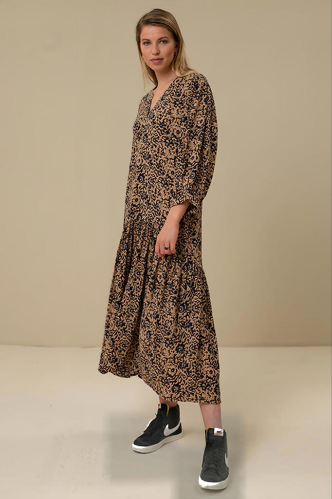 By bar print maxi dress nieuw, Kleding | Dames, Jurken, By bar, Bruin, Nieuw, Ophalen of Verzenden