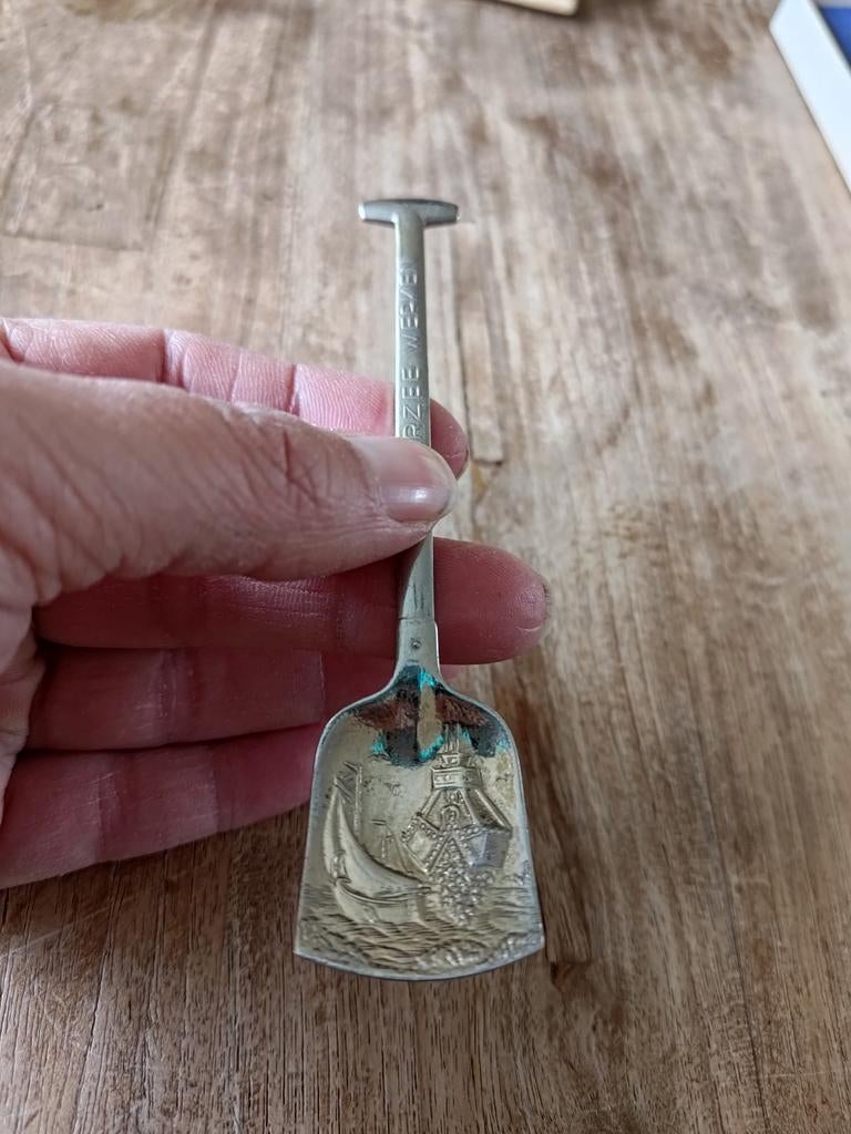 Vintage lepeltje ter herinnering van de Zuiderzeewerken, Antiek en Kunst, Ophalen of Verzenden