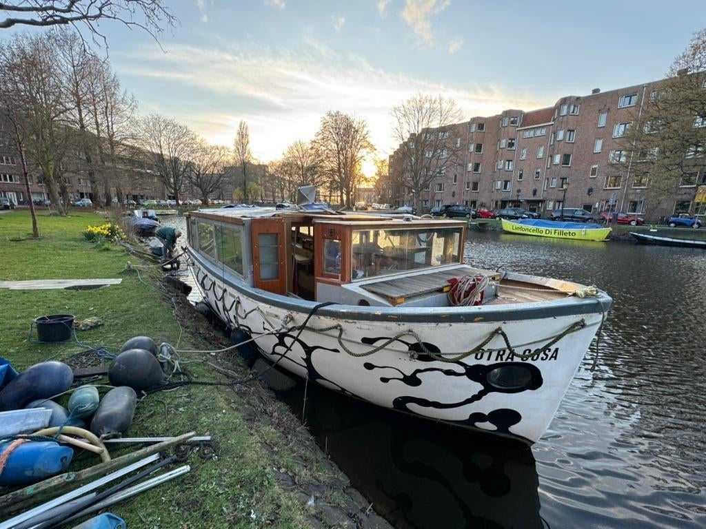 Zeldzame Harding sloep - camper-boot met ligplek Amsterdam, Watersport en Boten, Sloepen, 10 tot 30 pk, Gebruikt, 6 meter of meer