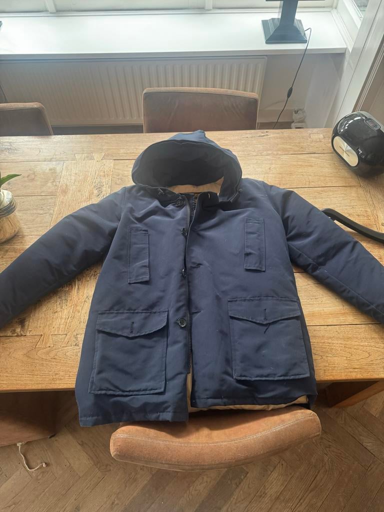 Woolrich jas maat M, Ophalen of Verzenden, Zo goed als nieuw, Maat 48/50 (M), Blauw