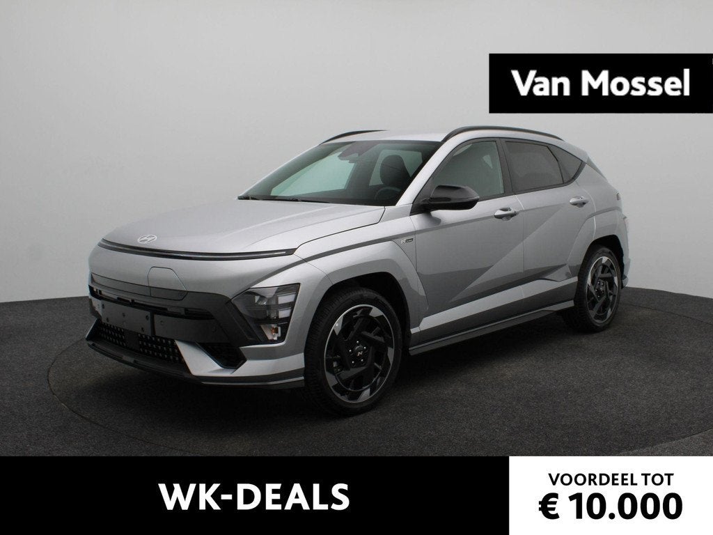 Hyundai Kona Electric N Line Business 64.8 kWh | Warmtepomp, Auto's, Hyundai, Stof, Zwart, Met garantie (alle), Automatische klimaatregeling