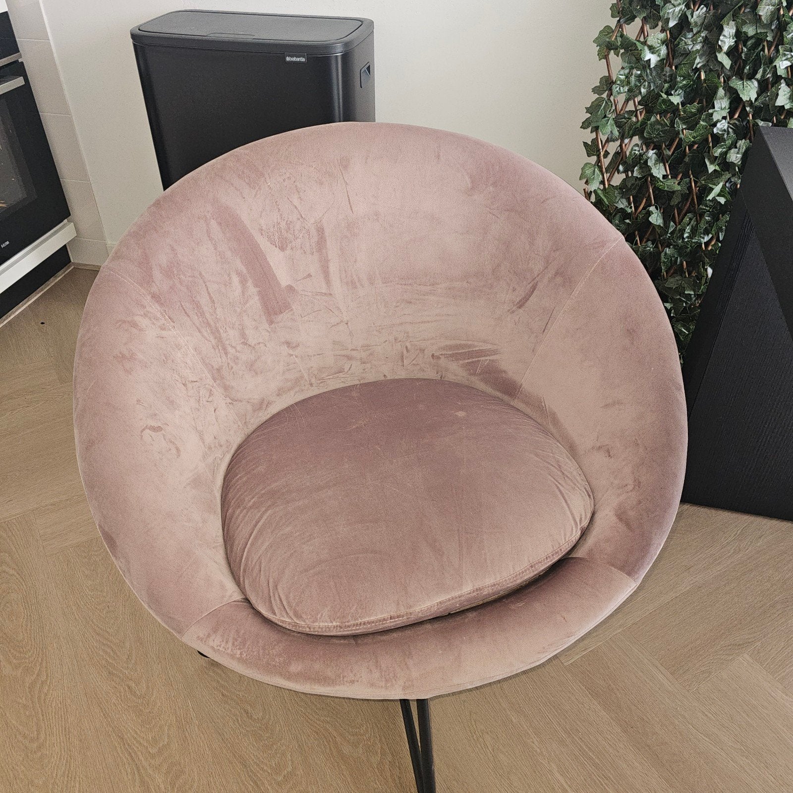 roze fauteuil, Huis en Inrichting, Ophalen, Overige kleuren, Zo goed als nieuw, Metaal