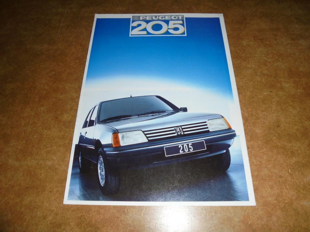 brochure Peugeot 205 modellen 1987, Ophalen of Verzenden, Nieuw, Peugeot
