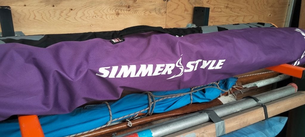 surfzeilen 5.3 / surfzeil 5.9 / RDM mast en masthouder, Watersport en Boten, Windsurfen, Ophalen, Zo goed als nieuw, Zeil, Met mast