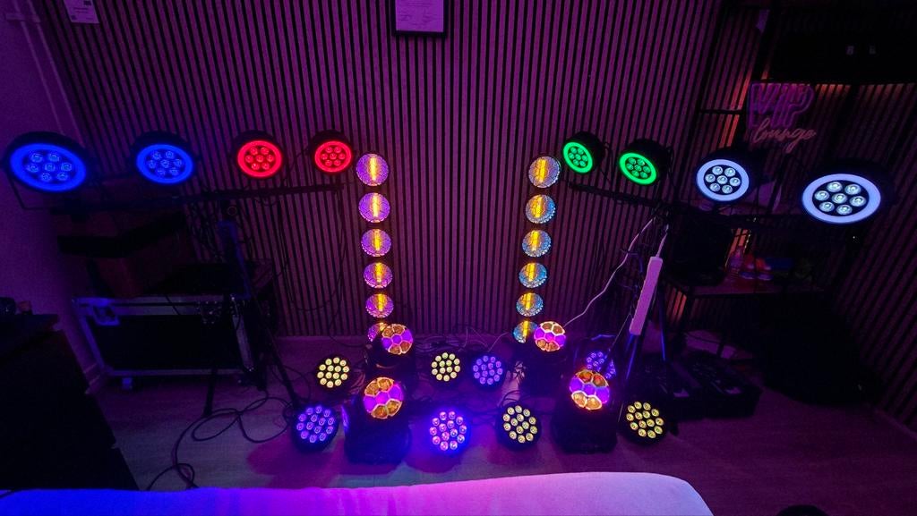 VOLLEDIGE lichtset met meer dan 20 lampen!, Ophalen, Zo goed als nieuw, Licht, Geluidgestuurd