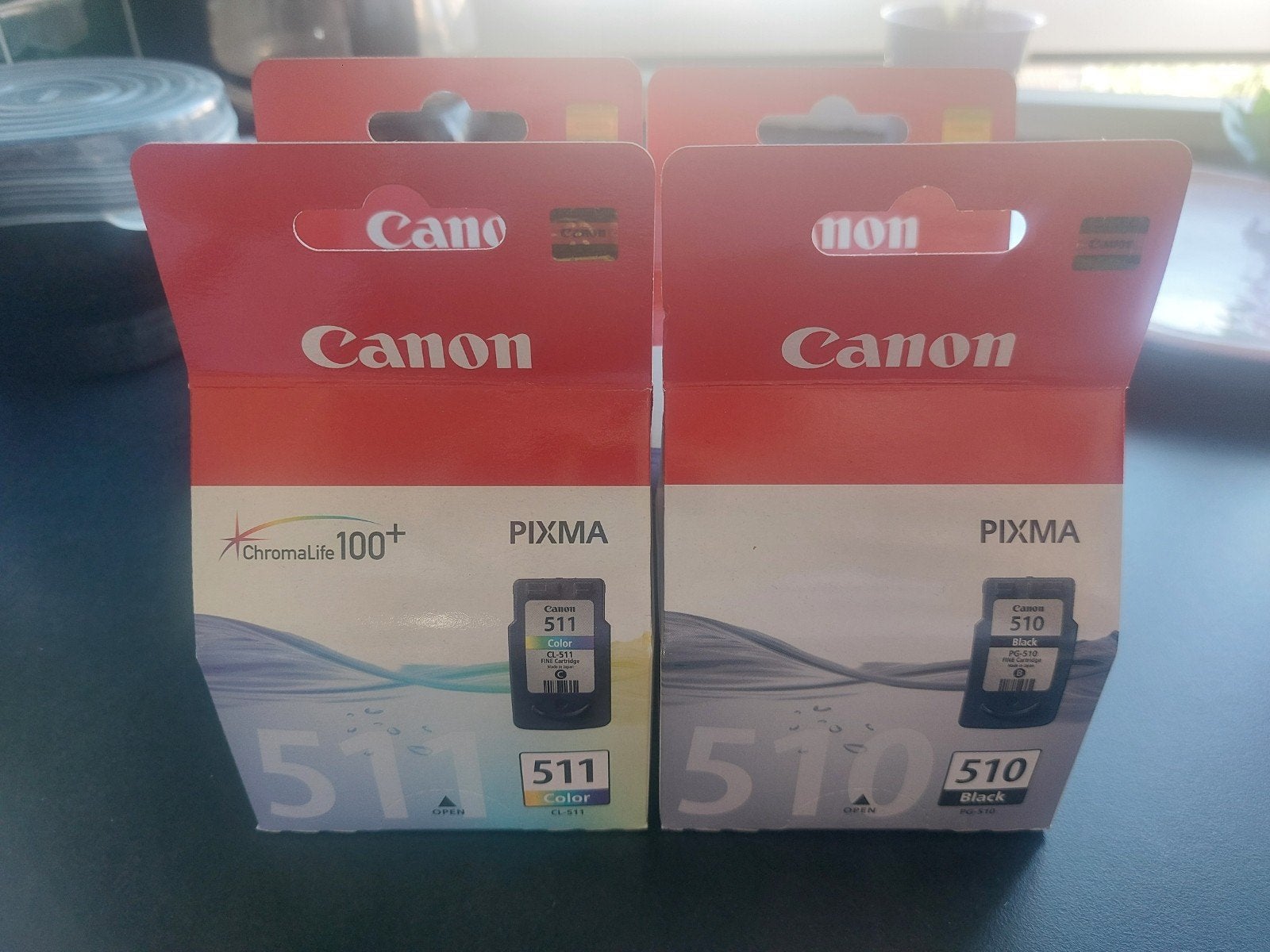 Canon Pixma 510/511 inkt cartridges (3x kleur, 1x zwart), Computers en Software, Printerbenodigdheden, Ophalen of Verzenden, Nieuw