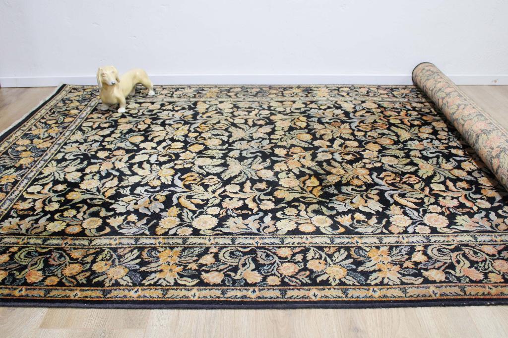 Wollen vintage tapijt, bloemen. Handgeweven Oosters kleed, Ophalen, O, O, 150 tot 200 cm