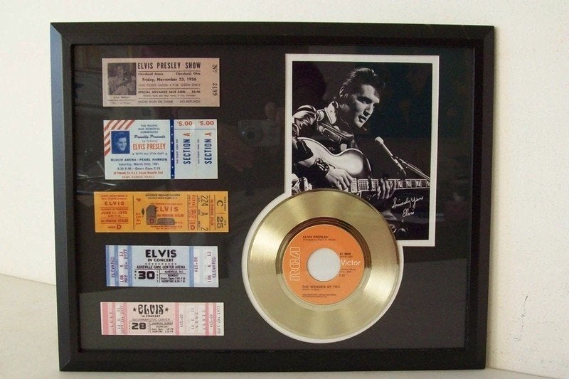 Limited Edition 24k Goldplated Plaat in Zuurvrije Lijst, Limited edition, Ophalen of Verzenden, Zo goed als nieuw, Overige formaten